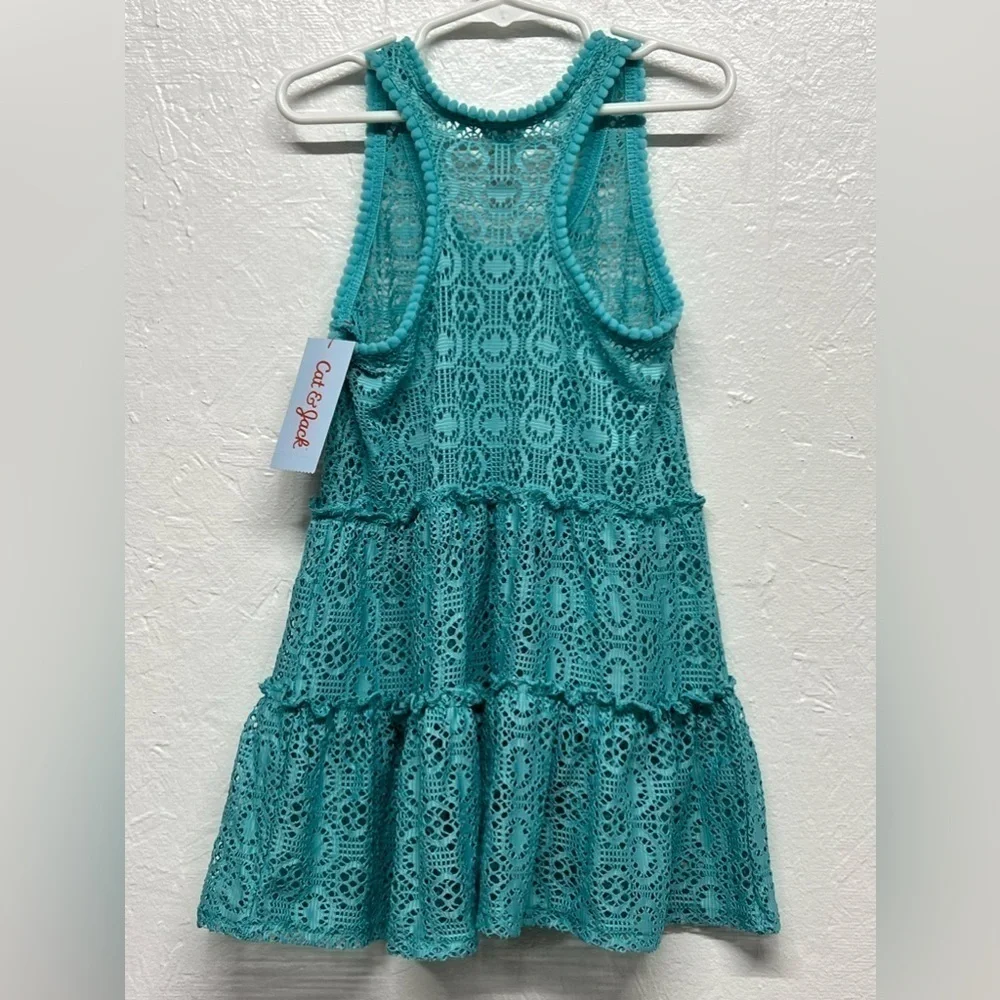 Girls' Crochet Solid Cover up - Cat & Jack™ - XS (4-5) Aqua